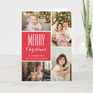 Completely Custom Holiday 4 Photo Collage Card