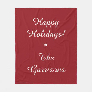 Completely customizable Holidays fleece blankets