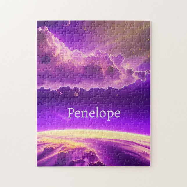 Completely Fantasy Purple and Violet Fun Universe  Jigsaw Puzzle (Vertical)
