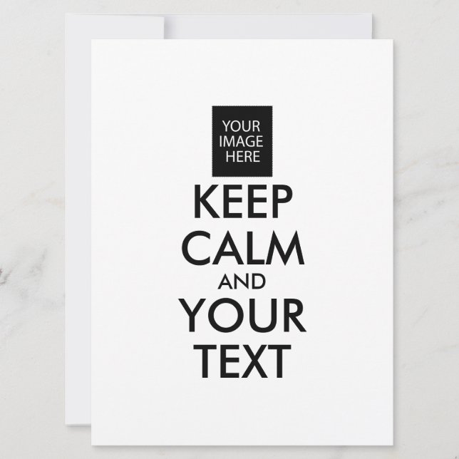 Completely Personalized KEEP CALM and YOUR TEXT (Front)