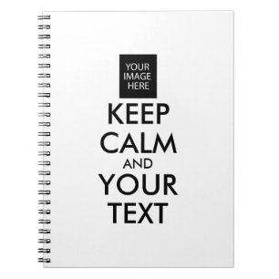 Completely Personalized KEEP CALM and YOUR TEXT Notebook
