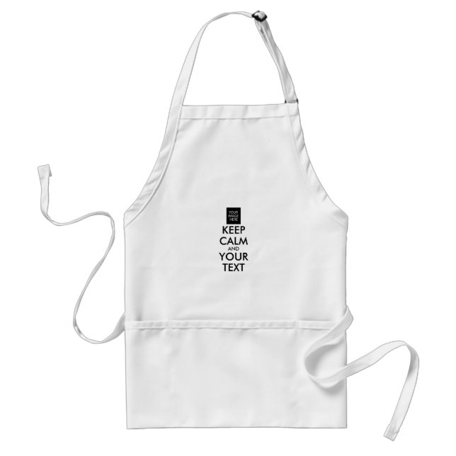 Completely Personalized KEEP CALM and YOUR TEXT Standard Apron (Front)