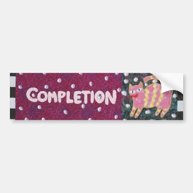 Completion Bumper Sticker (Front)