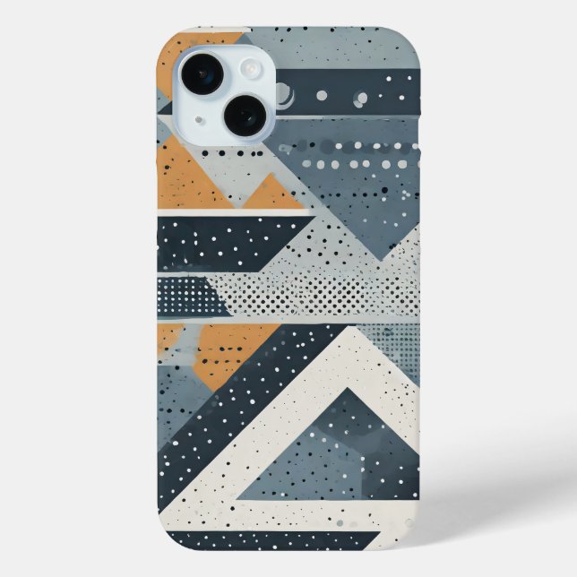 Complex geometric shapes in grey Case-Mate iPhone case (Back)