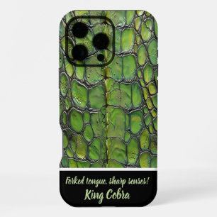 Complex green snakeskin patterns iPhone 16 pro max case
