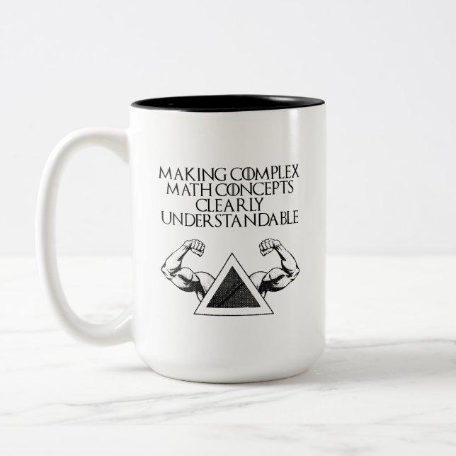 Complex Math Concepts Understandable Genius Two-Tone Coffee Mug (Left)