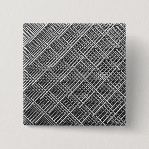 Complex Metal Structure 2 Inch Square Button