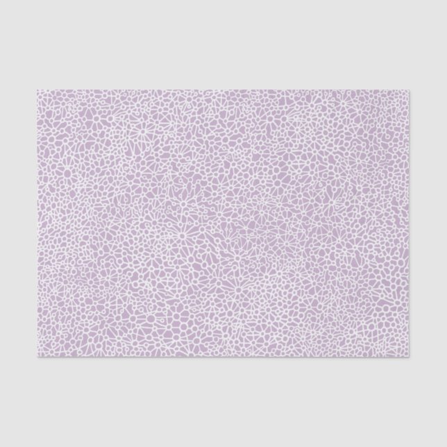 Complex Network - White on Pale Purple Tissue Paper (Front)