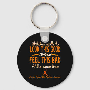 complex regional pain syndrome awareness 3 keychain