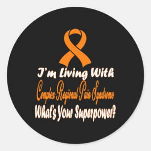 complex regional pain syndrome awareness 8 classic round sticker