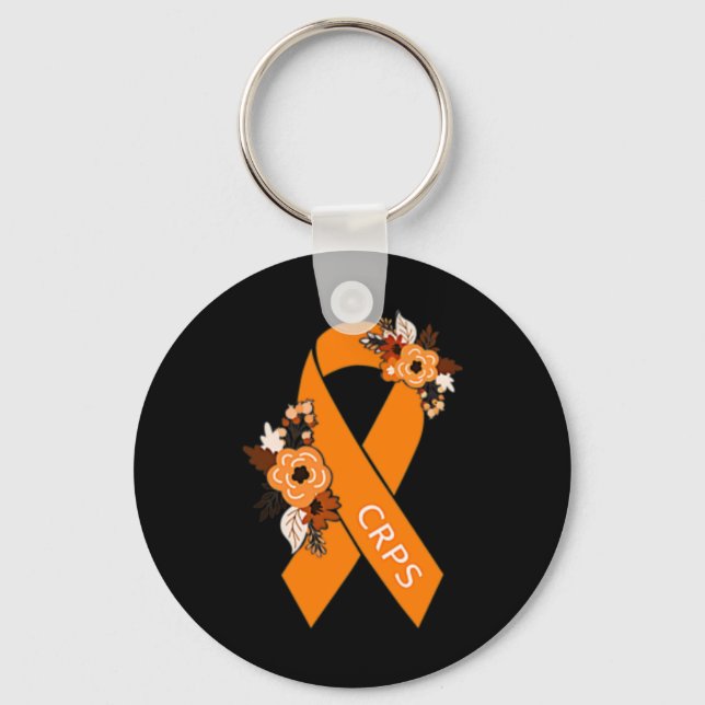 Complex Regional Pain Syndrome Awareness Crps Oran Keychain (Front)