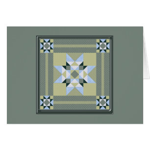 Complex Star Patch in Green & Blue