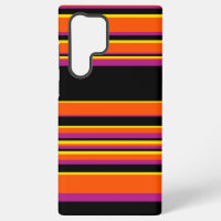 Complex Stripes - Black, Pink, Orange and Yellow