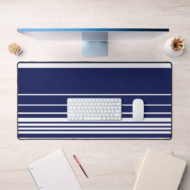 Complex Stripes - Blue Desk Mat (Office 1)