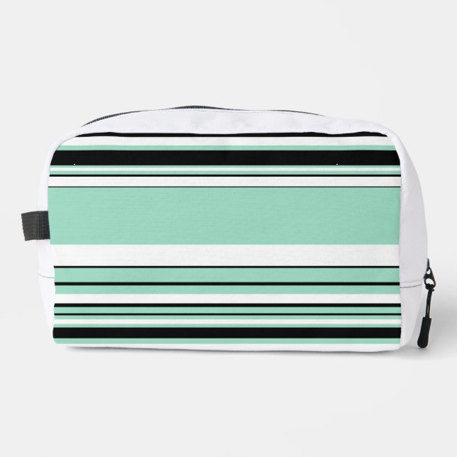 Complex Stripes - Green (Mint) Dopp Kit (Front)