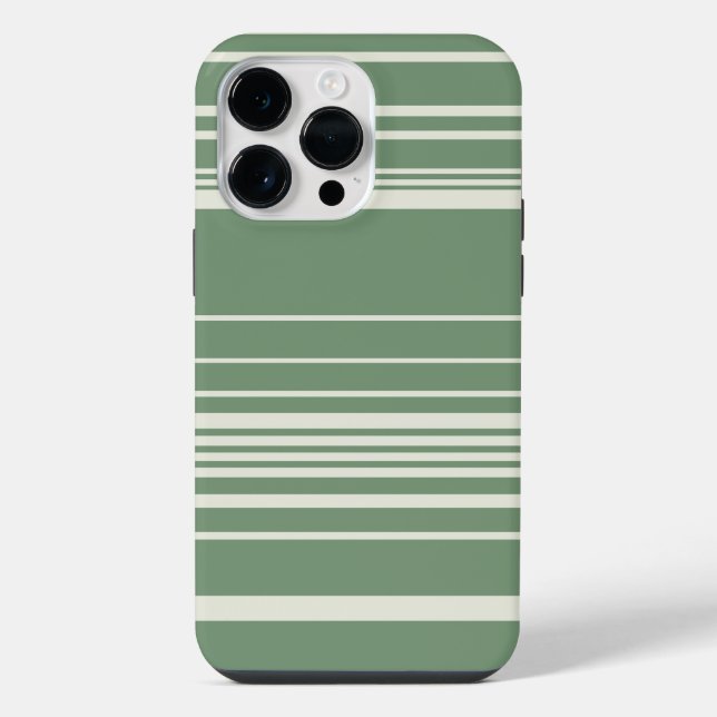 Complex Stripes in Green iPhone Case (Back)