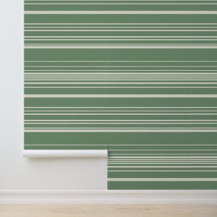 Complex Stripes in Green Wallpaper