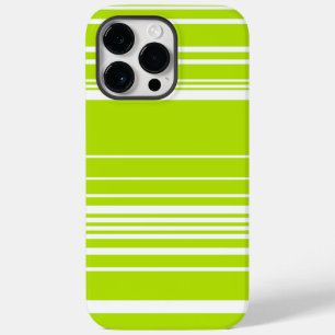 Complex Stripes in Lime Green and White  Case-Mate iPhone 14 Pro Max Case