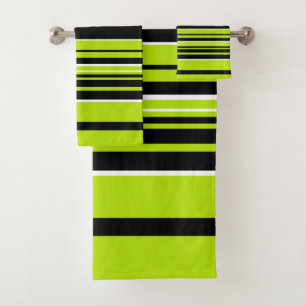 Complex Stripes - Lime Green Bath Towel Set