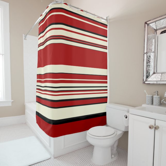 Complex Stripes - Red & Cream (In Situ)