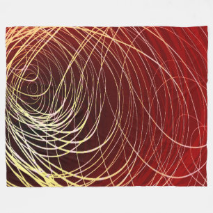 Complex Swirl Golden Red - Fleece Blanket