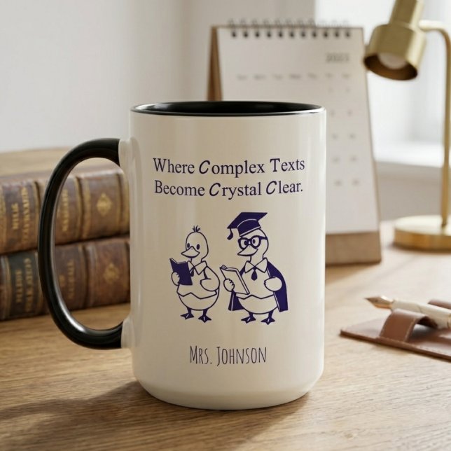 Complex Texts Crystal Clear English Teacher Design Mug (Creator Uploaded)