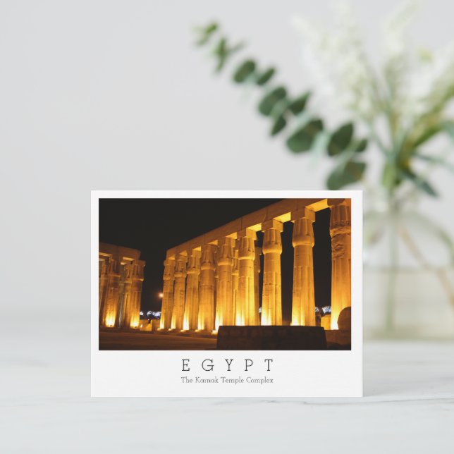Complexe du temple de Karnak, Egypte, Carte postal (Debout devant)