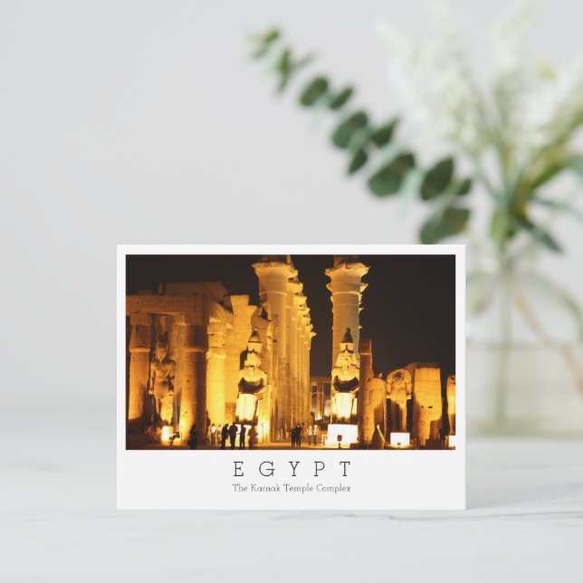 Complexe du temple de Karnak, Egypte, Carte postal (Debout devant)