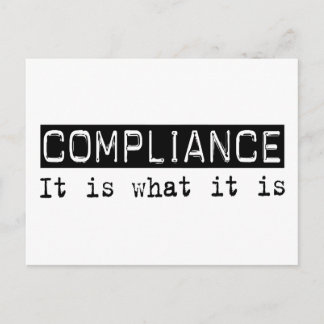 Compliance It Is Postcard