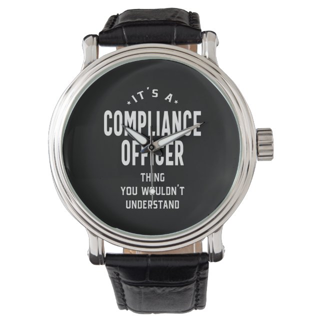 Compliance Officer Job Title Gift Watch (Front)