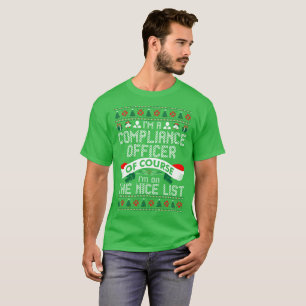 Compliance Officer On Nice List Christmas Ugly Tee