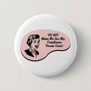 Compliance Person Voice 2 Inch Round Button