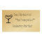 Complimentary drink ticket