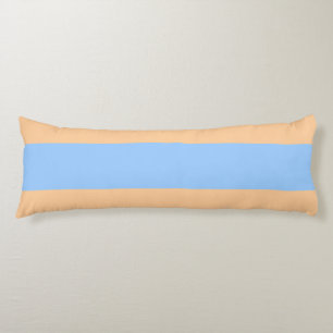 Complimentary Periwinkle and Orange Stripes Body Pillow