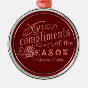 Compliments de la saison CC0296 Ornement de Noël