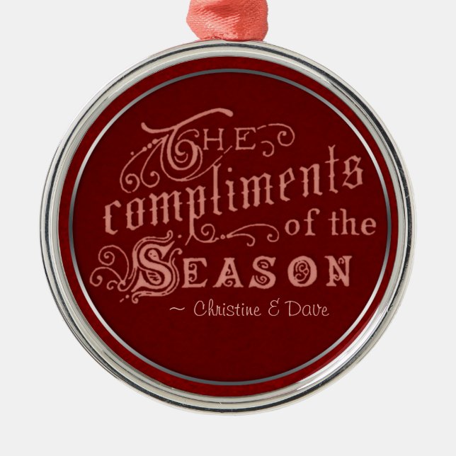 Compliments de la saison CC0296 Ornement de Noël (Devant)