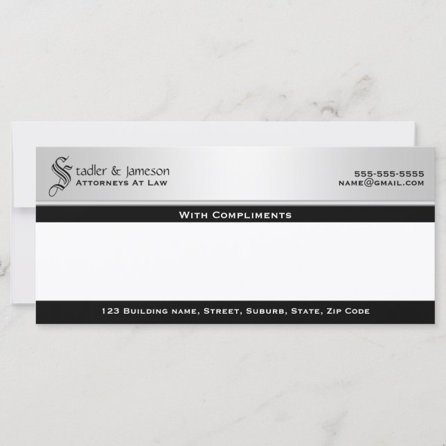 Compliments slip professional business (Front)