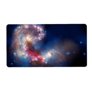 Composé coloré de galaxies d'antennes