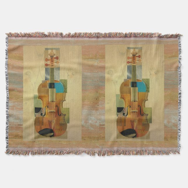 Composed Violin Duo Throw Blanket (Front)