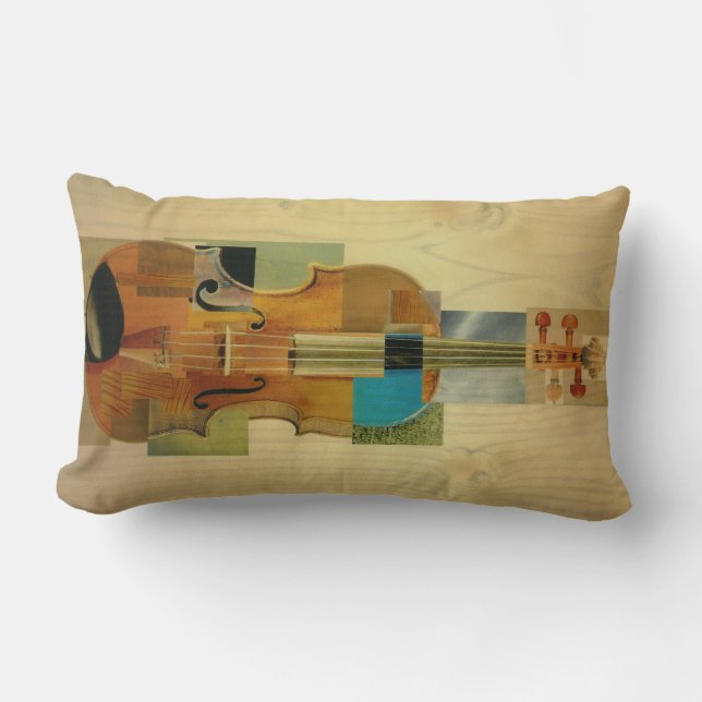 Composed Violin Lumbar Pillow (Front)