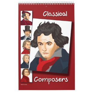 Composers Portraits, Modern Style Calendar