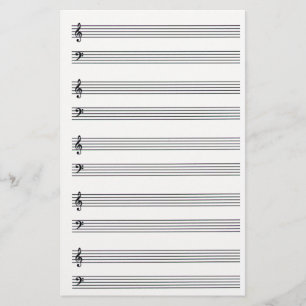 Composing Music Lined Stationery