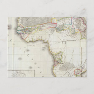 Composite Africa Map Postcard
