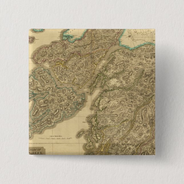 Composite Argyllshire 2 Inch Square Button (Front)