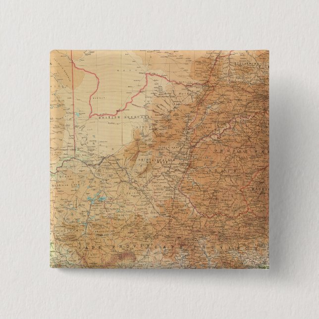 Composite Cape Province, Transvaal 2 Inch Square Button (Front)