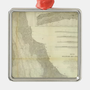Composite Delaware Bay, River Metal Ornament