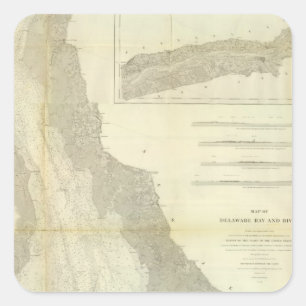 Composite Delaware Bay, River Square Sticker