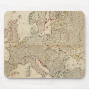 Composite Europe with statistical tables Mouse Pad