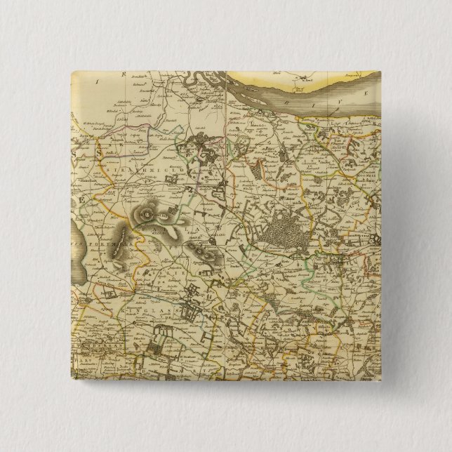 Composite Fife, Kinross 2 Inch Square Button (Front)