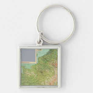 Composite France, Belgium, Holland Keychain